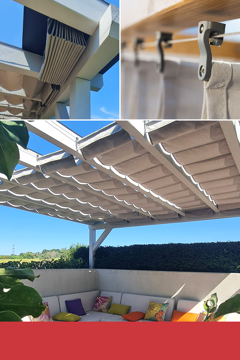 Frei stehende Pargolamarkise von SPANNMAXXL im Design-Garten vom Landschaftsarchitekten