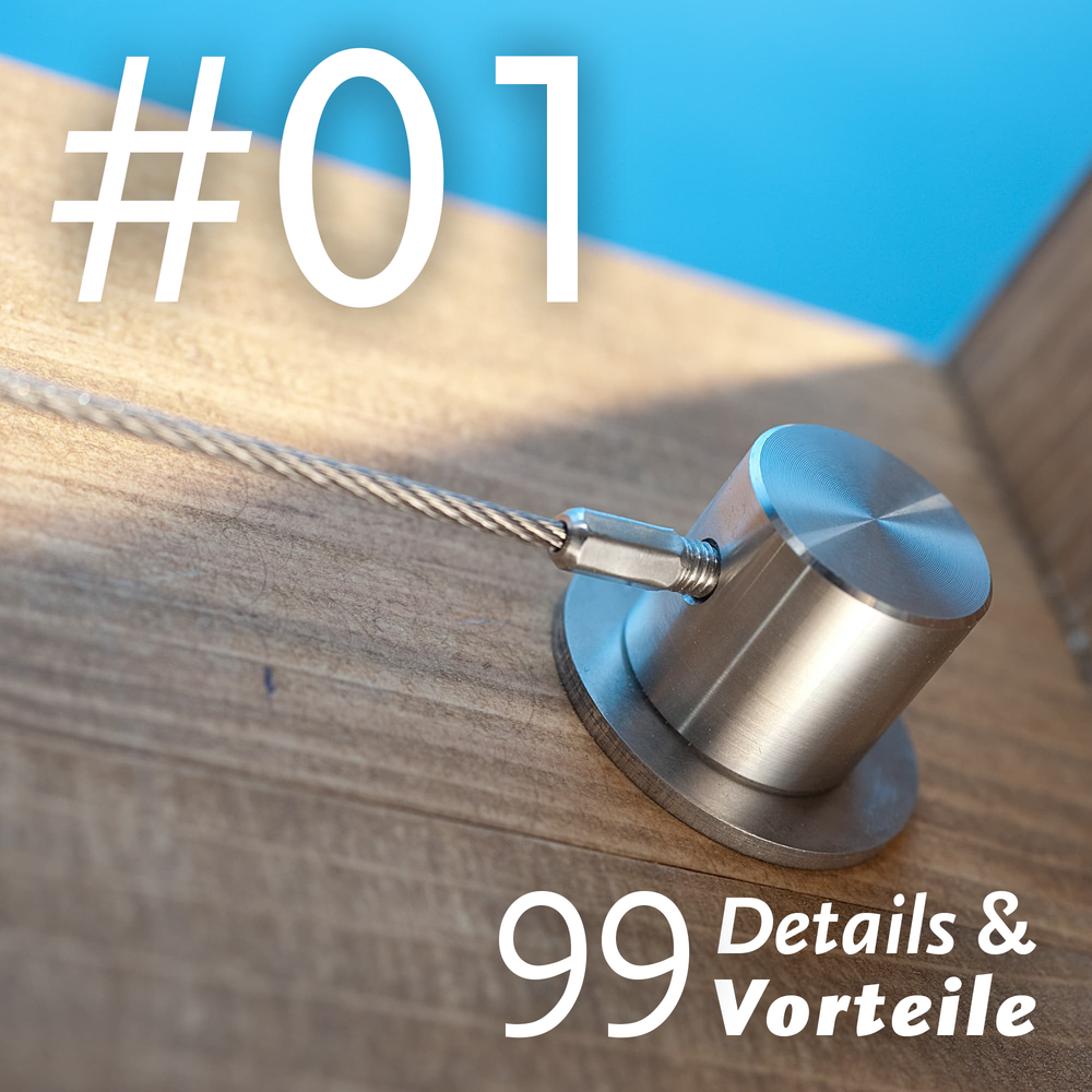 Einfache Montage der Beschattung in Pergola aus Holz mit dem typischen Zylinder von SPANNMAXXL als erkennbaren Vorteil Nummer zwei bei Pergolamarkisen