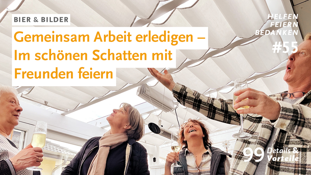 Beschattung befeieren - mit Freunden kostenloses Bier genießen