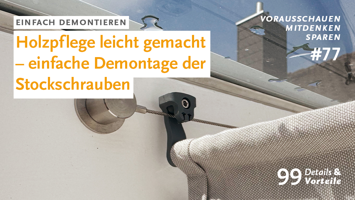 Seilspannmarkise Zylinder montieren Anleitung in Bildern