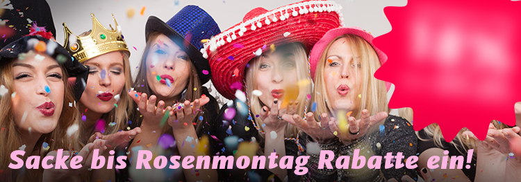 Karnevals-Rabatte einsacken – jetzt sparen – nur bis Rosenmontag