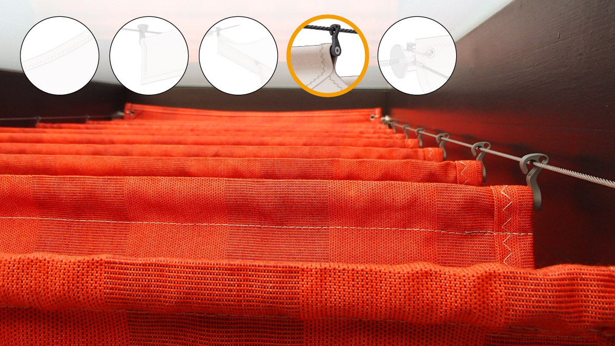 Wintergartenbeschattung SPANNMAXXL mit Tunneln und Alurohren