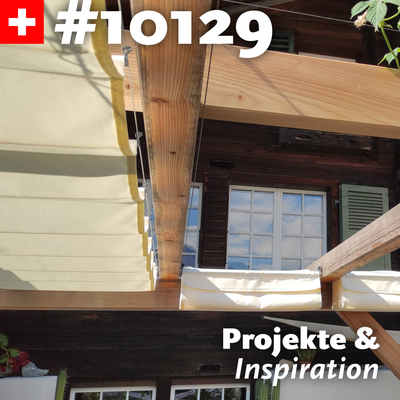 Pergola-Markise mit passgenauer Seilspanntechnik als Textiles Pergoladach und Überdachung in der Garten-Terrasse 