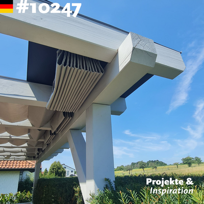 Seilspannmarkise als Komplettlösung in Pergola und Terrassendach als Beschattung günstig zum selber machen und sparen
